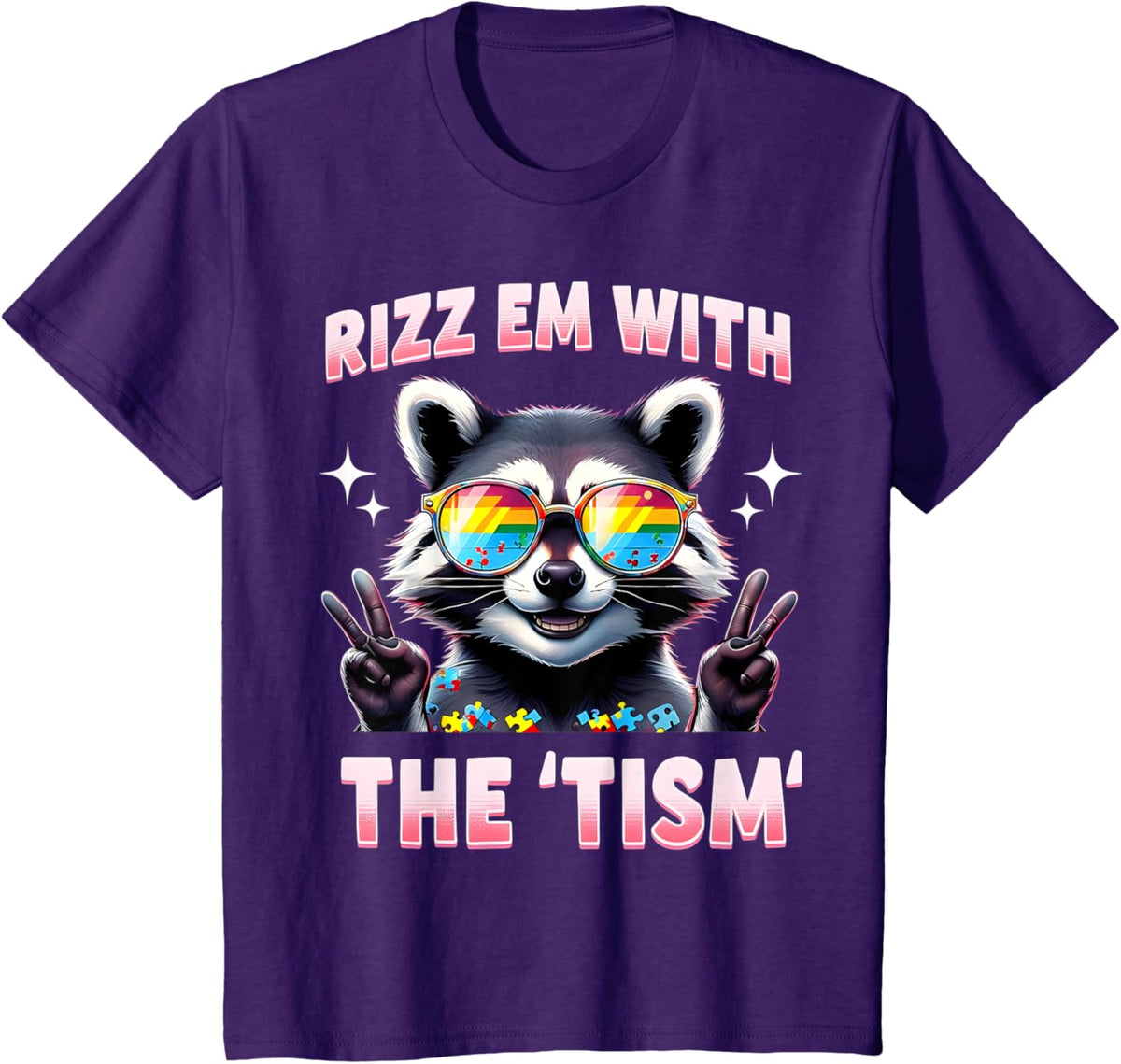 Autism Funny Rizz Em With The Tism Meme Autistic Racoon